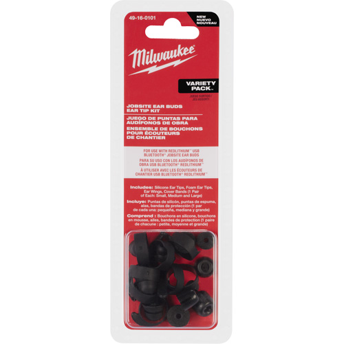 Ensemble d'embouts de tailles vari&eacute;es pour bouchons d'oreilles de chantier GTA Hardware Inc
