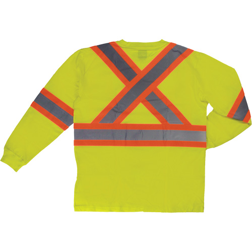 T-shirt de s&eacute;curit&eacute; &agrave; manches longues, Coton, T-petit, Jaune lime haute visibilit&eacute; GTA Hardware Inc