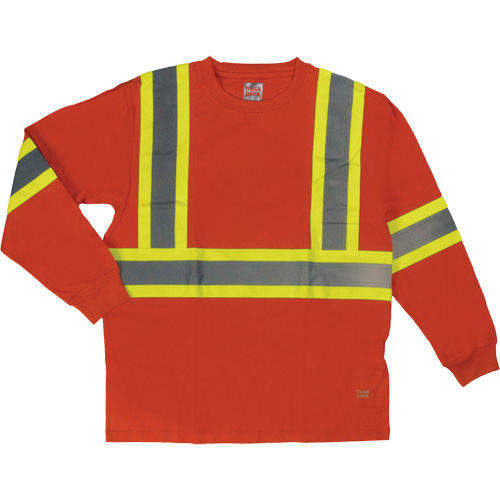 T-shirt de s&eacute;curit&eacute; &agrave; manches longues, Coton, T-petit, Orange haute visibilit&eacute; GTA Hardware Inc