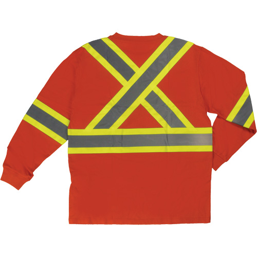 T-shirt de s&eacute;curit&eacute; &agrave; manches longues, Coton, T-petit, Orange haute visibilit&eacute; GTA Hardware Inc