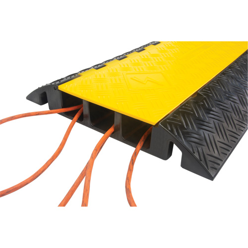 Polyurethane Cable Protector, 5 Channels, 35.43" L x 19.69" W x 2" H GTA Hardware Inc