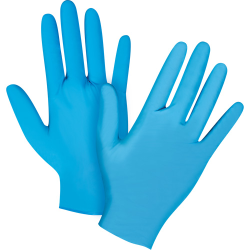 Emballages de gants jetables pour machine distributrice, Petit, Nitrile, 4,5 mils, Sans poudre, Bleu, Classe 2 GTA Hardware Inc