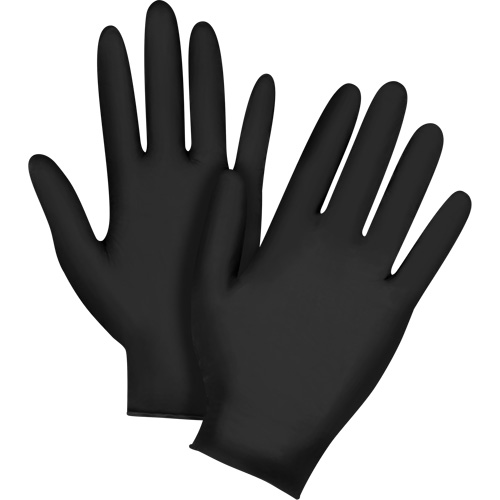 Emballages de gants jetables pour machine distributrice, Petit, Nitrile, 5 mils, Sans poudre, Noir, Classe 2 GTA Hardware Inc
