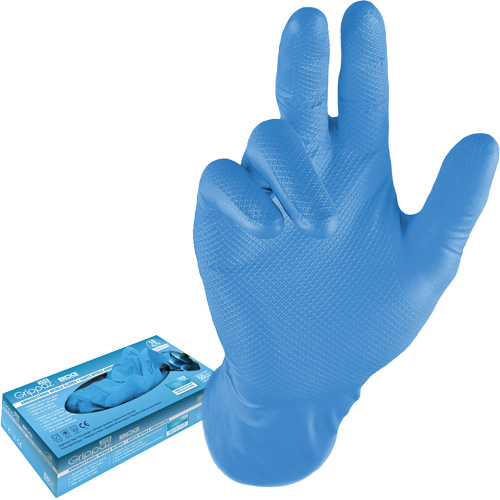 Gants jetables, 3T-Grand, Nitrile, 8 mils, Sans poudre, Bleu GTA Hardware Inc