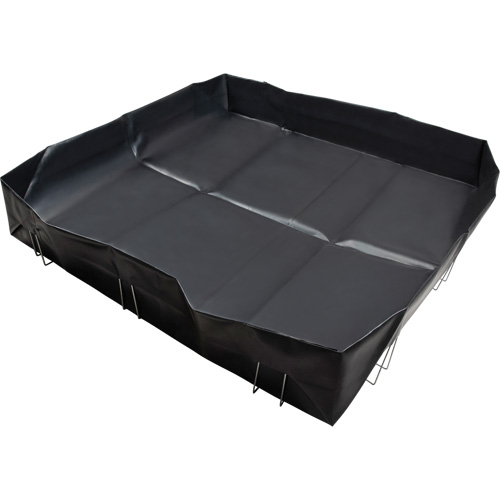 Berme &agrave; support en fil m&eacute;tallique, Capacit&eacute; 748 gal. US, 10' la x 10' lo x 12" h, Support en L GTA Hardware Inc