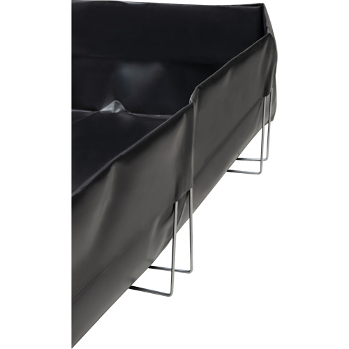 Berme &agrave; support en fil m&eacute;tallique, Capacit&eacute; 748 gal. US, 10' la x 10' lo x 12" h, Support en L GTA Hardware Inc