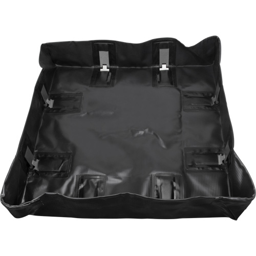 Collapsible Berm, 60 US gal. Capacity, 4' W x 4' L x 6" H, Snap-Up Bracket GTA Hardware Inc