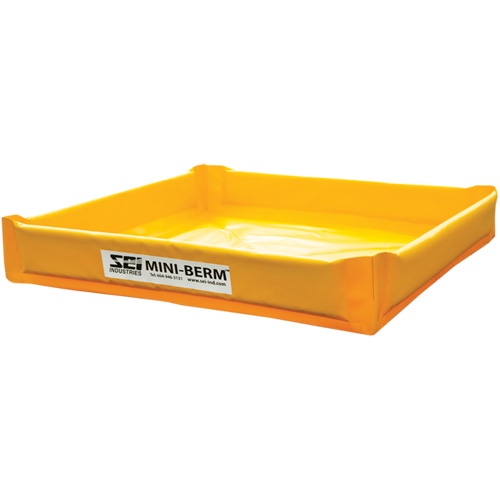 Yellow PVC Mini-Berm, 34 US gal. Capacity, 3' W x 3' L x 6" H GTA Hardware Inc