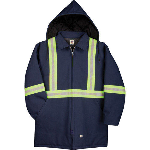 Premium Duck Parka with Reflective Material, Navy Blue, 3X-Large GTA Hardware Inc