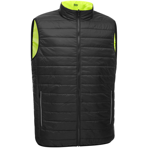 Veste bouffante r&eacute;versible avec X au dos Bisley, Jaune lime haute visibilit&eacute;, Moyen, Polyester GTA Hardware Inc