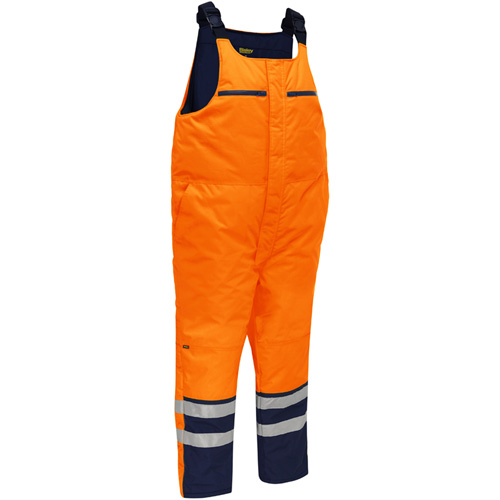 Bisley&reg; Extreme Cold Bib Overall, Polyester, Small, High Visibility Orange GTA Hardware Inc
