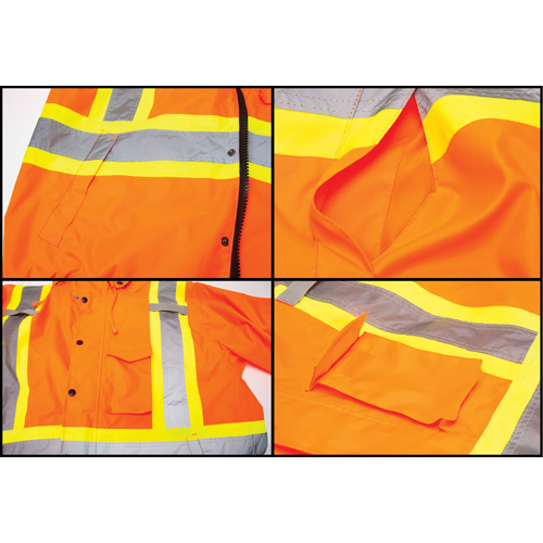Waterproof 7-in-1 Winter Parka, High Visibility Orange, X-Large GTA Hardware Inc