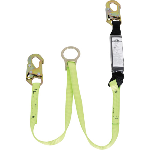 SA-5405-4 Shock Absorbing Lanyard, 4', Snap Hook Center, Snap Hook Leg Ends, Polyester GTA Hardware Inc