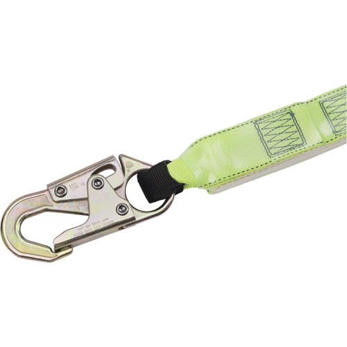 SA-6402-4 Shock Absorbing Lanyard, 4', Form Hook Center, Snap Hook Leg Ends, Polyester GTA Hardware Inc