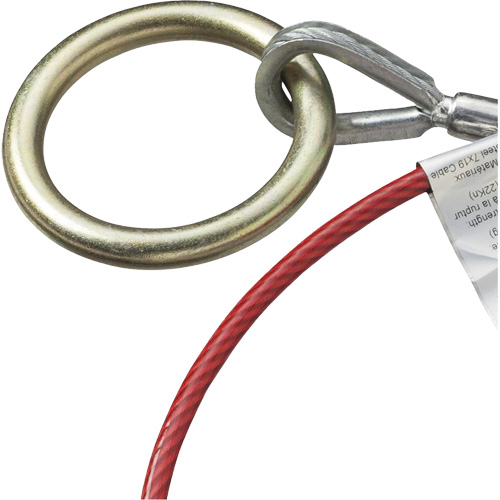 AS-21210-6 6' Cable Anchor with Snap Hook & O-Ring, Sling, Temporary Use GTA Hardware Inc