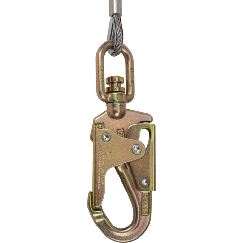 SRL-73302-20LE Cordage de s&eacute;curit&eacute; autor&eacute;tractable, 20', Acier galvanis&eacute;, Pivotant GTA Hardware Inc