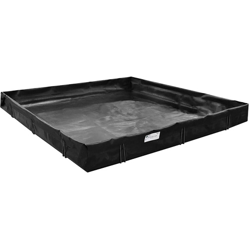 Berme de confinement des d&eacute;versements, Capacit&eacute; 269 gal. US, 8' la x 6' lo x 1" h, Support en L GTA Hardware Inc