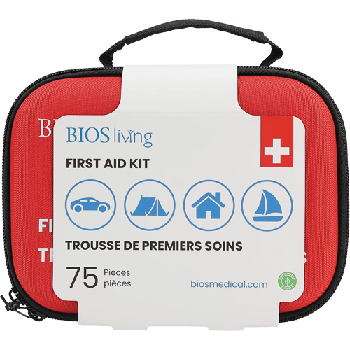 Trousse de premiers soins pour la maison et le voyage de 75 morceaux, Sac en nylon GTA Hardware Inc