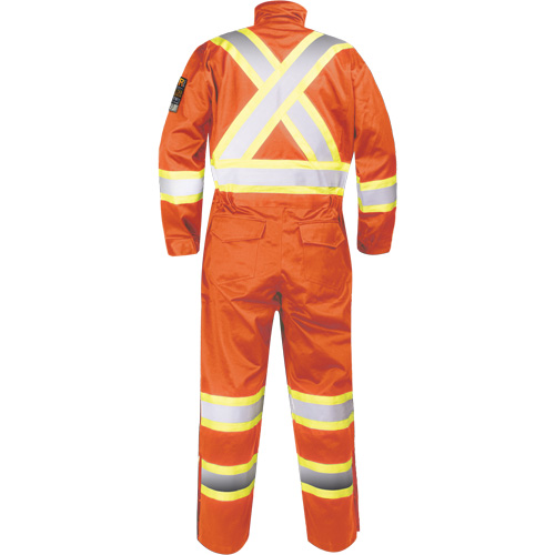 Combinaison ignifug&eacute;e avec bandes haute visibilit&eacute;, Taille Petit, Orange GTA Hardware Inc