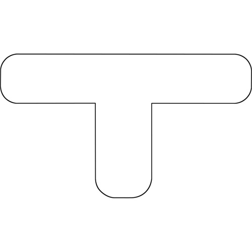 Durastripe Rounded X-TREME DuraT, T, 7" L x 4" W, White, Vinyl GTA Hardware Inc