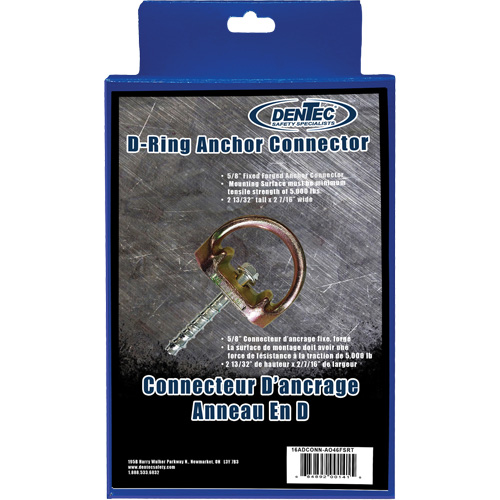 Raccord d'ancrage, Anneau en D, Usage Temporaire GTA Hardware Inc