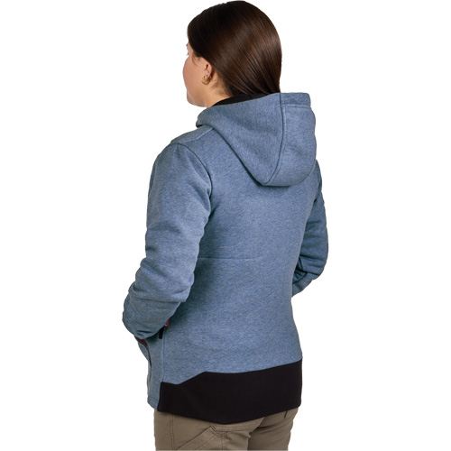 Chandail &agrave; capuchon chauffant M12 avec pile, Femmes, T-Grand, Bleu, Poly-coton GTA Hardware Inc