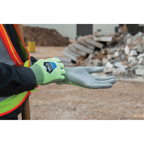 Helix&reg; 2057 Abrasion- & Cut-Resistant Gloves, Size 6/X-Small, 13 Gauge, Polyurethane Coated, HPPE Shell, ASTM ANSI Level A4/EN 388 Level C GTA Hardware Inc