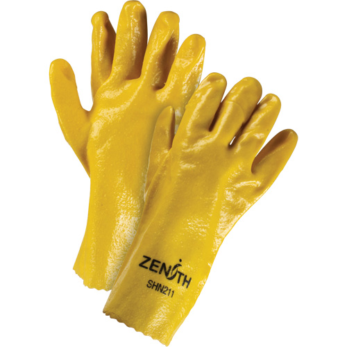 Rough-Finish Chemical-Resistant Gloves, Size 9, 12" L, PVC, Interlock Inner Lining, 47-mil GTA Hardware Inc