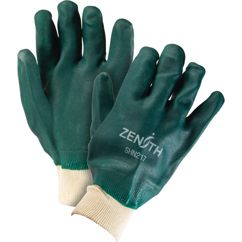 Gants verts &agrave; double enduit, 10" lo, PVC, Doublure en Jersey de coton, 70 mils GTA Hardware Inc