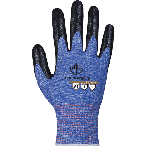 Gant extr&ecirc;mement r&eacute;sistant aux coupures, Taille 7, Calibre 13, Rev&ecirc;tement Mousse de nitrile, Enveloppe en TenActiv, ASTM ANSI niveau A9 GTA Hardware Inc