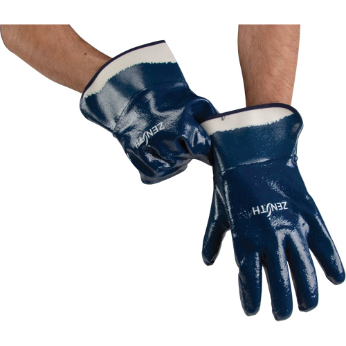Gants &agrave; poignet de s&eacute;curit&eacute; de poids lourd, 11/2T-Grand, R&ecirc;vetement Nitrile, Enveloppe en Coton GTA Hardware Inc