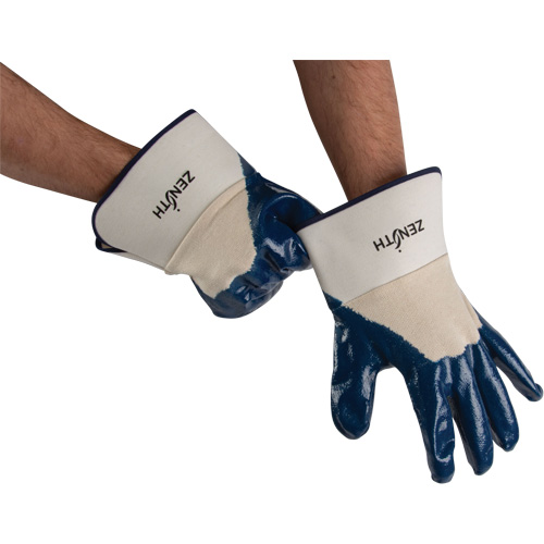 Heavyweight Safety Cuff Gloves, 11/2X-Large, Nitrile Coating, Cotton Shell GTA Hardware Inc