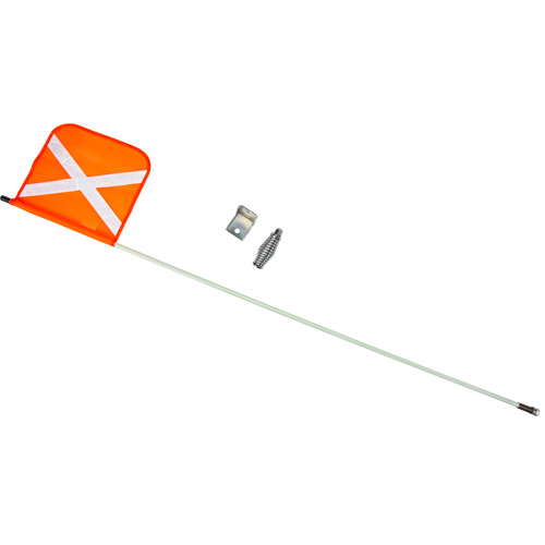 Tige de s&eacute;curit&eacute; robuste, Fixation Filet&eacute;, Hauteur 5', Orange avec X r&eacute;fl&eacute;chissant GTA Hardware Inc
