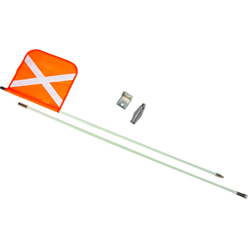 Tige de s&eacute;curit&eacute; robuste, Fixation Filet&eacute;, Hauteur 8', Orange avec X r&eacute;fl&eacute;chissant GTA Hardware Inc