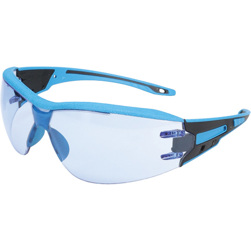 Captain Metal Detectable Rimless Safety Glasses, Light Blue Lens, Anti-Fog/Anti-Scratch, ANSI Z87+/Meets/Exceeds CSA Z94.3 GTA Hardware Inc