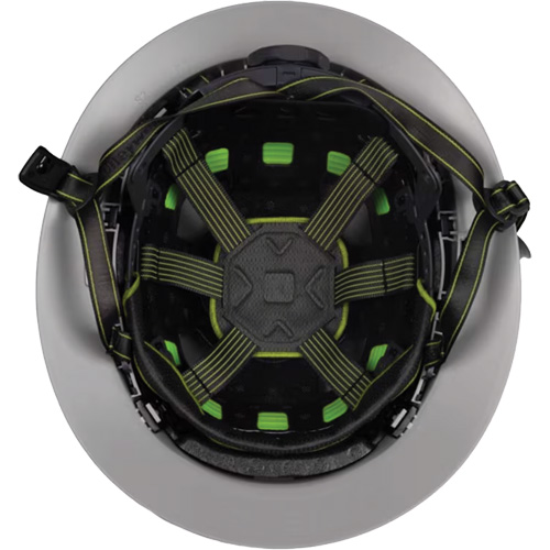 Casque Fibre Metal de style escalade avec bordure compl&egrave;te, R&eacute;pond aux normes CSA type 2, Suspension Rochet, Non ventil&eacute; GTA Hardware Inc