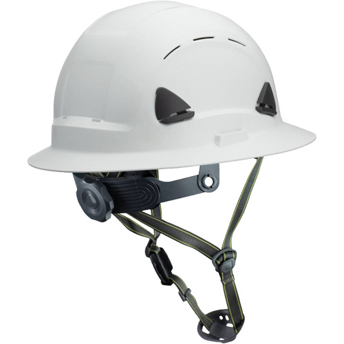 Casque Fibre Metal de style escalade avec bordure compl&egrave;te, R&eacute;pond aux normes CSA type 2, Suspension Rochet, Ventil&eacute; GTA Hardware Inc