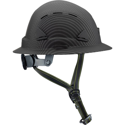 Fibre Metal Climbing Style Helmet with Full Brim, Meets CSA Type 2, Ratchet Suspension, Vented GTA Hardware Inc