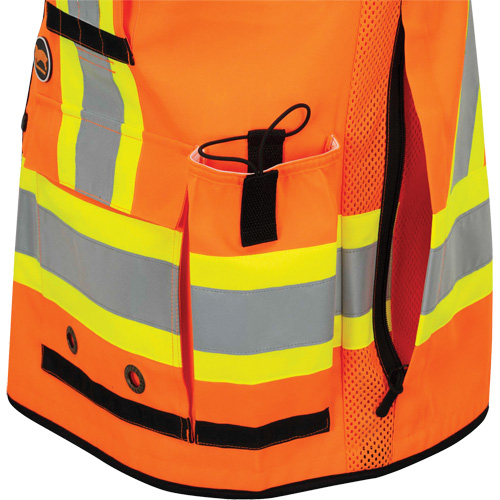 6680 High-Visibility Antimicrobial Mesh-Back Surveyor Vest, High Visibility Orange, Small, Polyester GTA Hardware Inc
