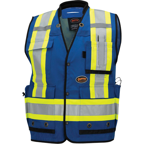 6681 High-Visibility Antimicrobial Mesh-Back Surveyor Vest, Royal Blue, Small, Polyester GTA Hardware Inc