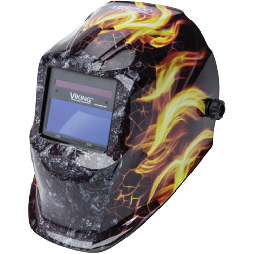 VIKING 1740 Ignition Auto-Darkening Welding Helmet, 3.78" L x 1.67" W View Area, 9 - 13 Shade Range GTA Hardware Inc