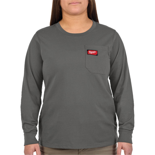 T-shirt &agrave; manches longues avec poches GRIDIRON, Femmes, T-petit, Gris GTA Hardware Inc