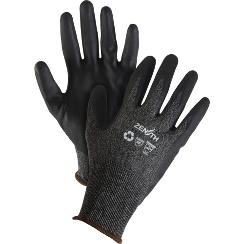 Gants &eacute;cologiques, l&eacute;gers, et r&eacute;sistants &agrave; la coupe, &agrave; haute dext&eacute;rit&eacute;, Taille 9, Calibre 21, Rev&ecirc;tement Mousse de nitrile, Enveloppe en Acier inoxydable/PEHP/rPET, ASTM ANSI niveau A5 GTA Hardware Inc