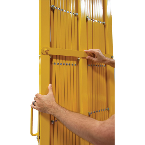 Barri&egrave;re extensible, 84" h x 20' lo, Jaune GTA Hardware Inc