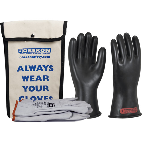 Ensemble de gants en caoutchouc pour l'&eacute;lectricit&eacute; de classe 0, 8, 11" lo, 20 cal/cm², NFPA 70E GTA Hardware Inc