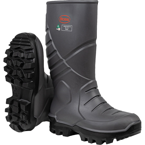Boss&reg; Footwear Full Safety Boot with Midsole & Internal Met Guard, Thermal Polyurethane, Steel Toe, Puncture Resistant Sole, Size 6 GTA Hardware Inc