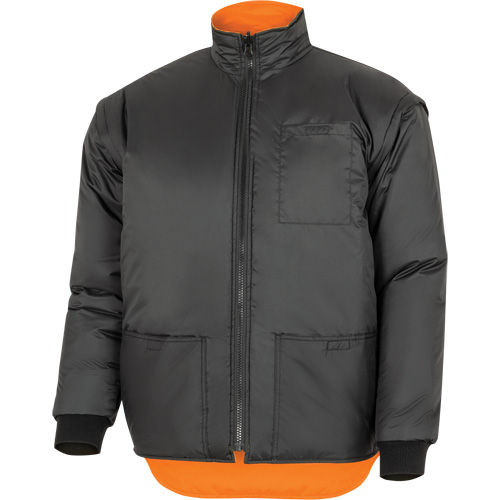 Parka de s&eacute;curit&eacute; d'hiver imperm&eacute;able 7-en-1 5056 Pioneer Yukon, Polyester, Noir/Orange haute visibilit&eacute;, T-petit GTA Hardware Inc