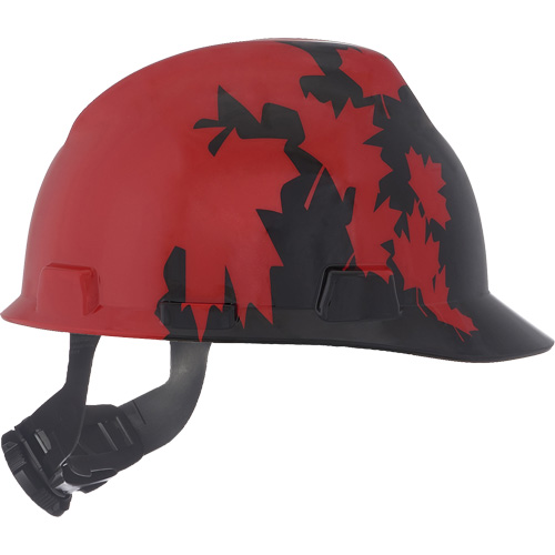 Casque sp&eacute;cialis&eacute; V-Gard, Suspension Rochet, Noir/Rouge GTA Hardware Inc