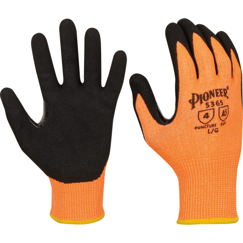 Gants r&eacute;sistants &agrave; la coupe compatibles avec les &eacute;crans tactiles, Taille Petit, Calibre 13, Rev&ecirc;tement Nitrile, Enveloppe en Polyester/PEHP, ASTM ANSI niveau A5 GTA Hardware Inc