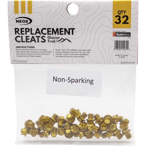 Glacier Trek Non-Sparking Replacement Cleats, Copper, Stud Traction, One Size GTA Hardware Inc